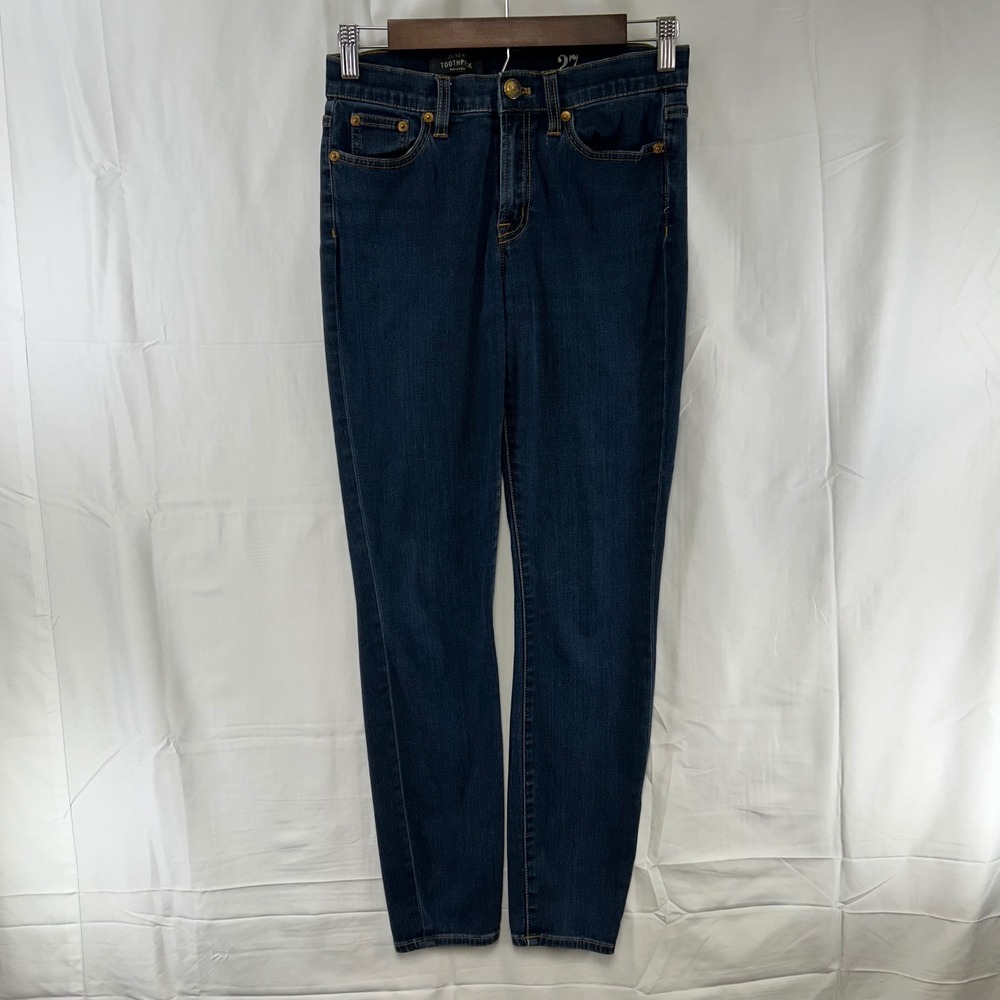 J.Crew Toothpick Ankle Jeans Womens 27 Dark Wash Blue Skinny Stretch 07076